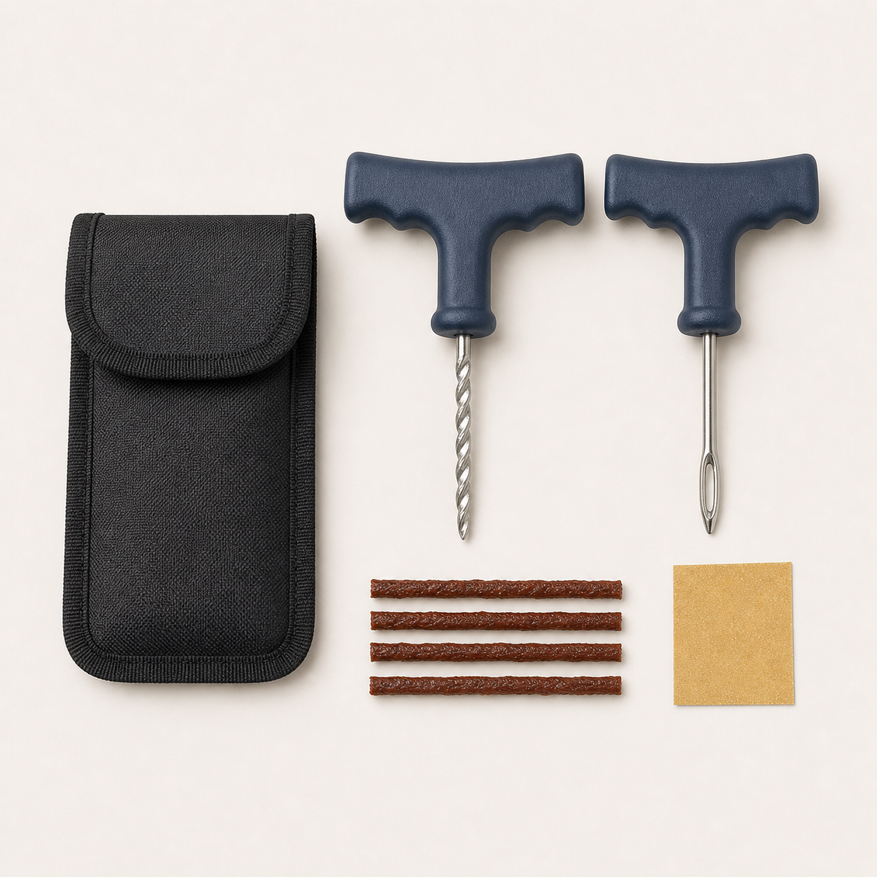 Tire repair tool add-on for Haven72 car emergency kits